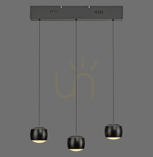 Kontrollera BALLINI Taklampa 15261-18 Svart 3xLED