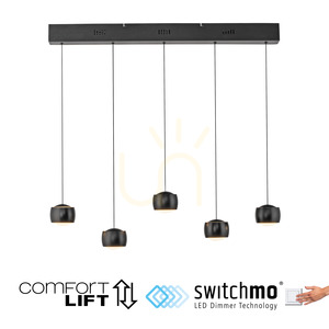 BALLINI Taklampa 15262-18 Svart 5xLED small 1