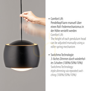 BALLINI Taklampa 15262-18 Svart 5xLED small 3