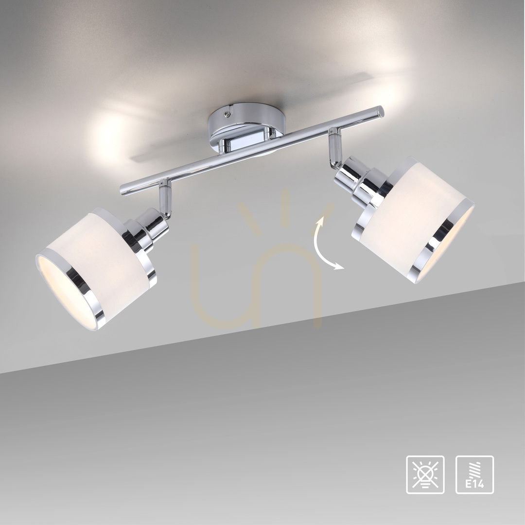Förhandsvisning ACCOR Plafond 15372-17 Krom 2xE14 ACCOR Plafond 15372-17 Krom 2xE14