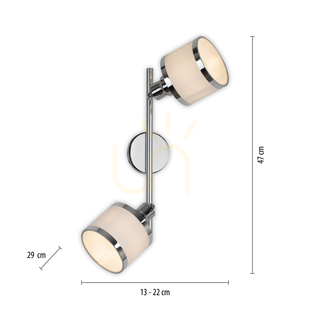 Display ACCOR Plafond 15372-17 Krom 2xE14 ACCOR Plafond 15372-17 Krom 2xE14