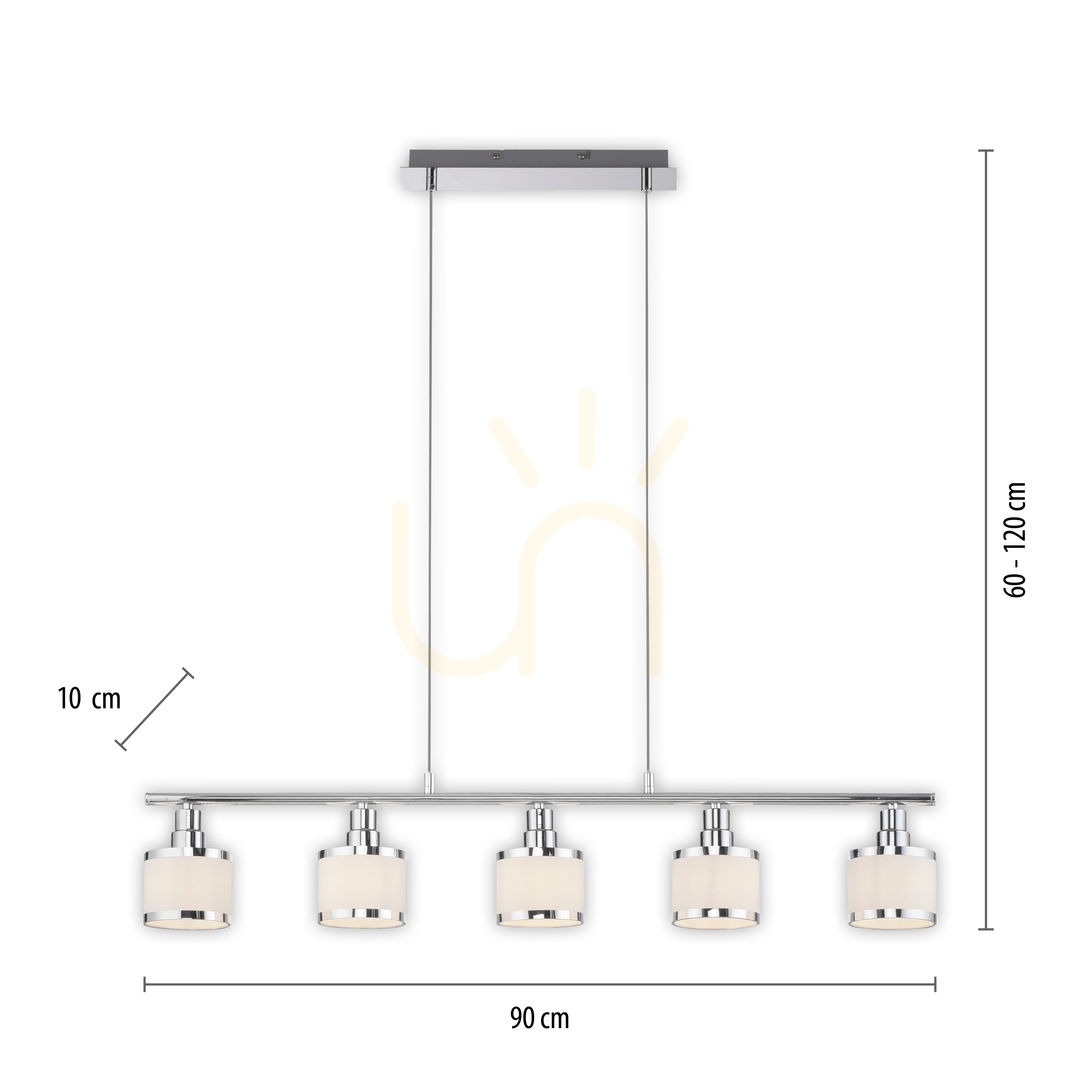 Display ACCOR Taklampa 15375-17 Krom 5xE14 ACCOR Taklampa 15375-17 Krom 5xE14