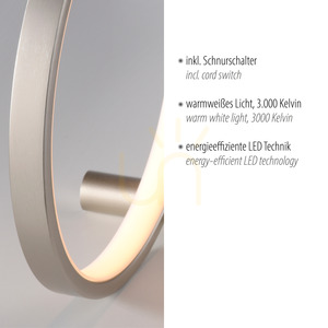 Zuma Line MINI RITUS 15395-21 silverfärgad LED-bordslampa 13 W small 3