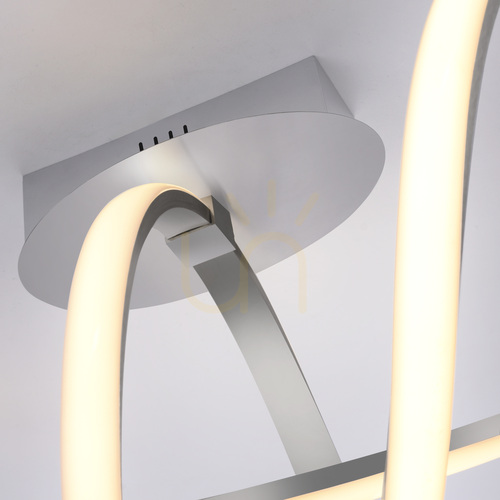 Kontrollera Paul Neuhaus / JUST LIGHT Maria 15403-95 silverfärgad LED-plafond, 61 cm, Switchmo