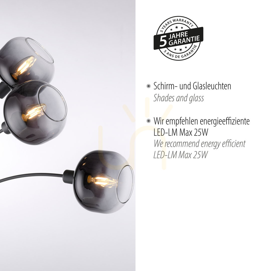 Visa ZEA Golvlampa 15422-18 Svart 3xE14 ZEA Golvlampa 15422-18 Svart 3xE14