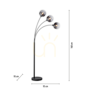 ZEA Golvlampa 15422-18 Svart 3xE14 8 ZEA Golvlampa 15422-18 Svart 3xE14 small 8
