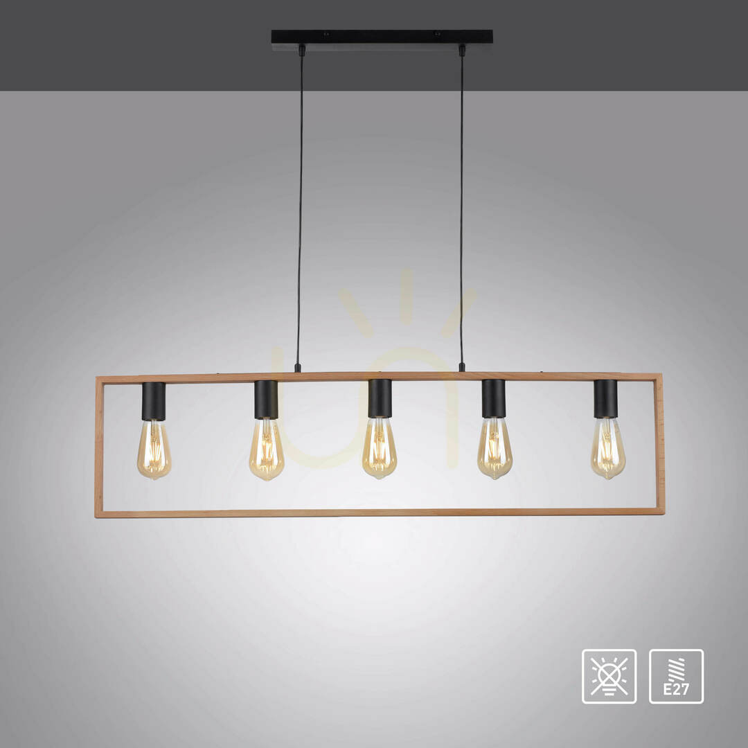 Förhandsvisning FRANKY Taklampa 15653-18 Svart 5xE27 FRANKY Taklampa 15653-18 Svart 5xE27
