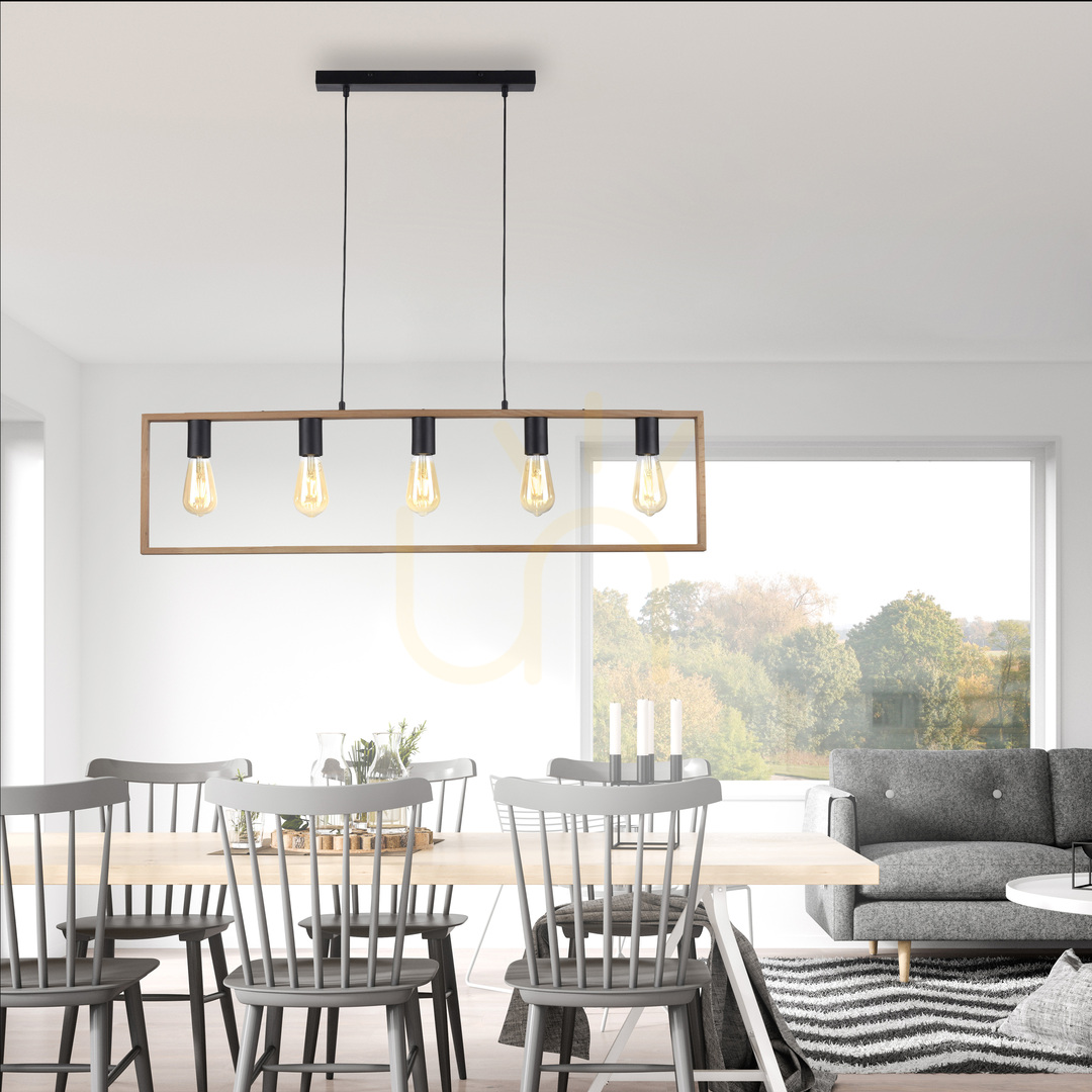 Förhandsvisning FRANKY Taklampa 15653-18 Svart 5xE27 FRANKY Taklampa 15653-18 Svart 5xE27