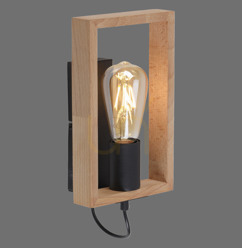 Kontrollera FRANKY vägglampa 15654-18 Svart 1xE27