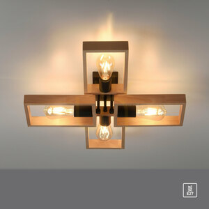 Plafond FRANKY 15656-18 Svart 4xE27 small 12