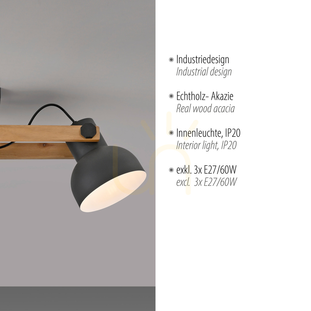 Display Plafond CUP 2,0 15745-18 Svart 3xE27 Plafond CUP 2,0 15745-18 Svart 3xE27