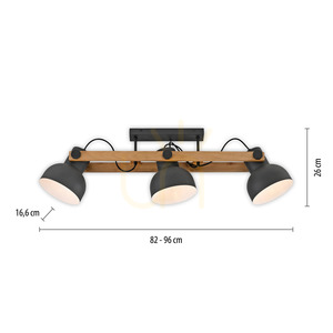 Plafond CUP 2,0 15745-18 Svart 3xE27 8 Plafond CUP 2,0 15745-18 Svart 3xE27 small 8