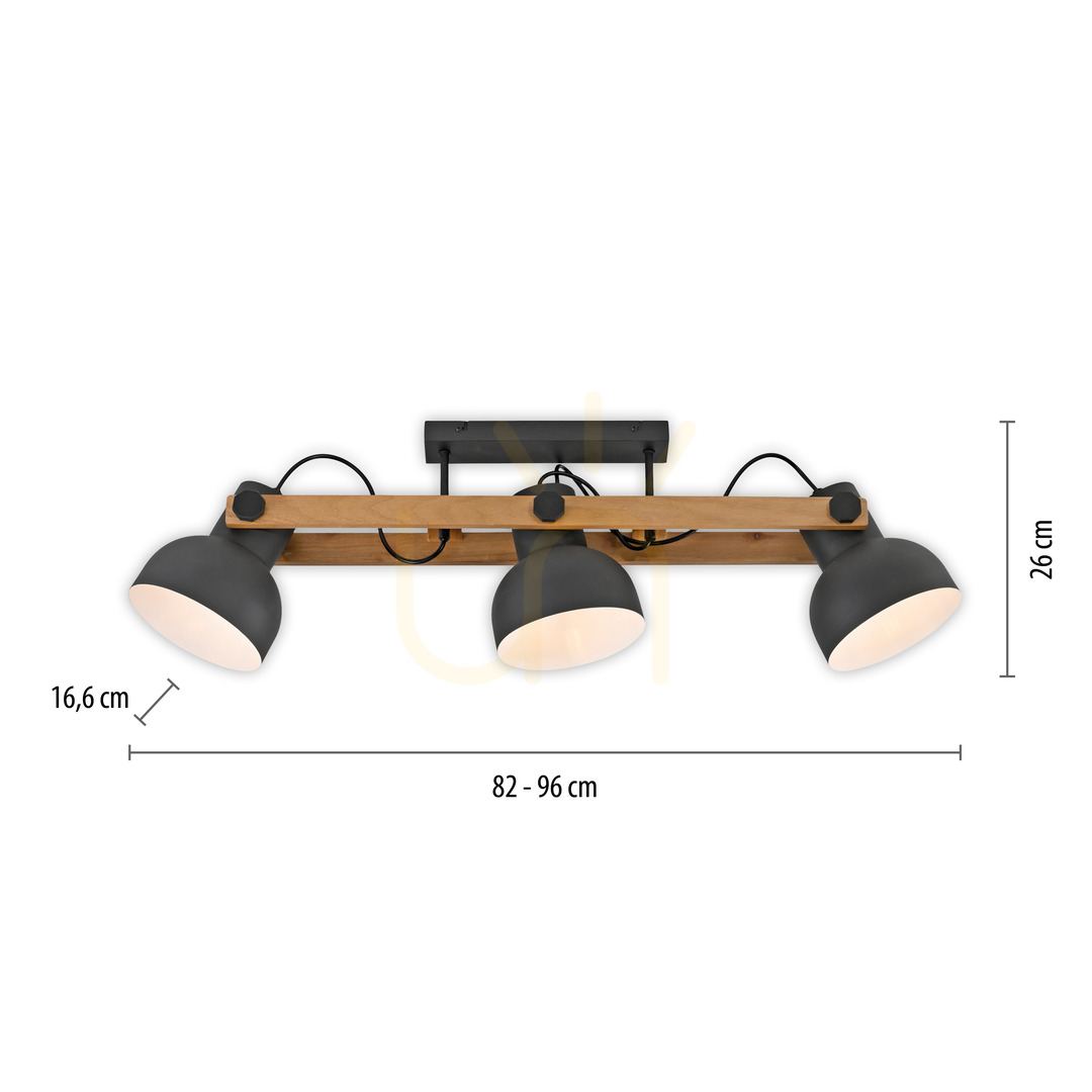 Display Plafond CUP 2,0 15745-18 Svart 3xE27 Plafond CUP 2,0 15745-18 Svart 3xE27