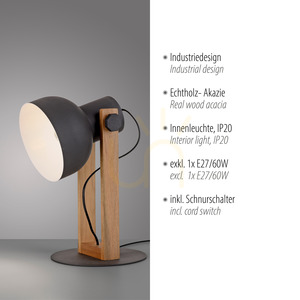 CUP 2.0 Bordslampa 15746-18 Svart 1xE27 small 3