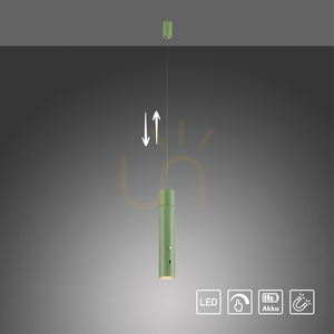 ATTACH Pendellampa 18281-43 Grön 1xLED small 12