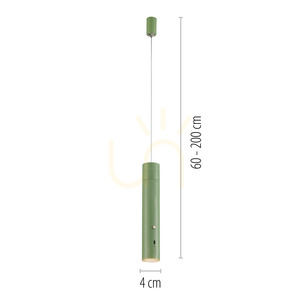 ATTACH Pendellampa 18281-43 Grön 1xLED small 8