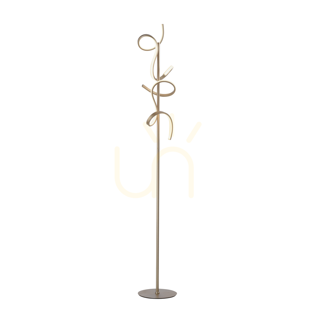Utsikt CURLS 19031-60 Mässing 2xLED Golvlampa CURLS 19031-60 Mässing 2xLED Golvlampa