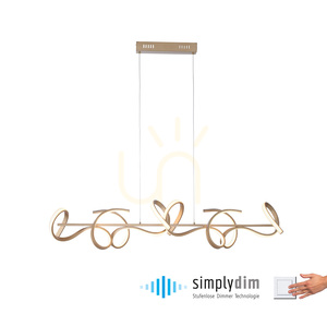 CURLS 19033-60 4xLED pendellampa i mässing 1 CURLS 19033-60 4xLED pendellampa i mässing small 1