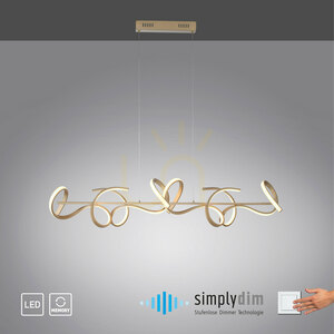 CURLS 19033-60 4xLED pendellampa i mässing 11 CURLS 19033-60 4xLED pendellampa i mässing small 11