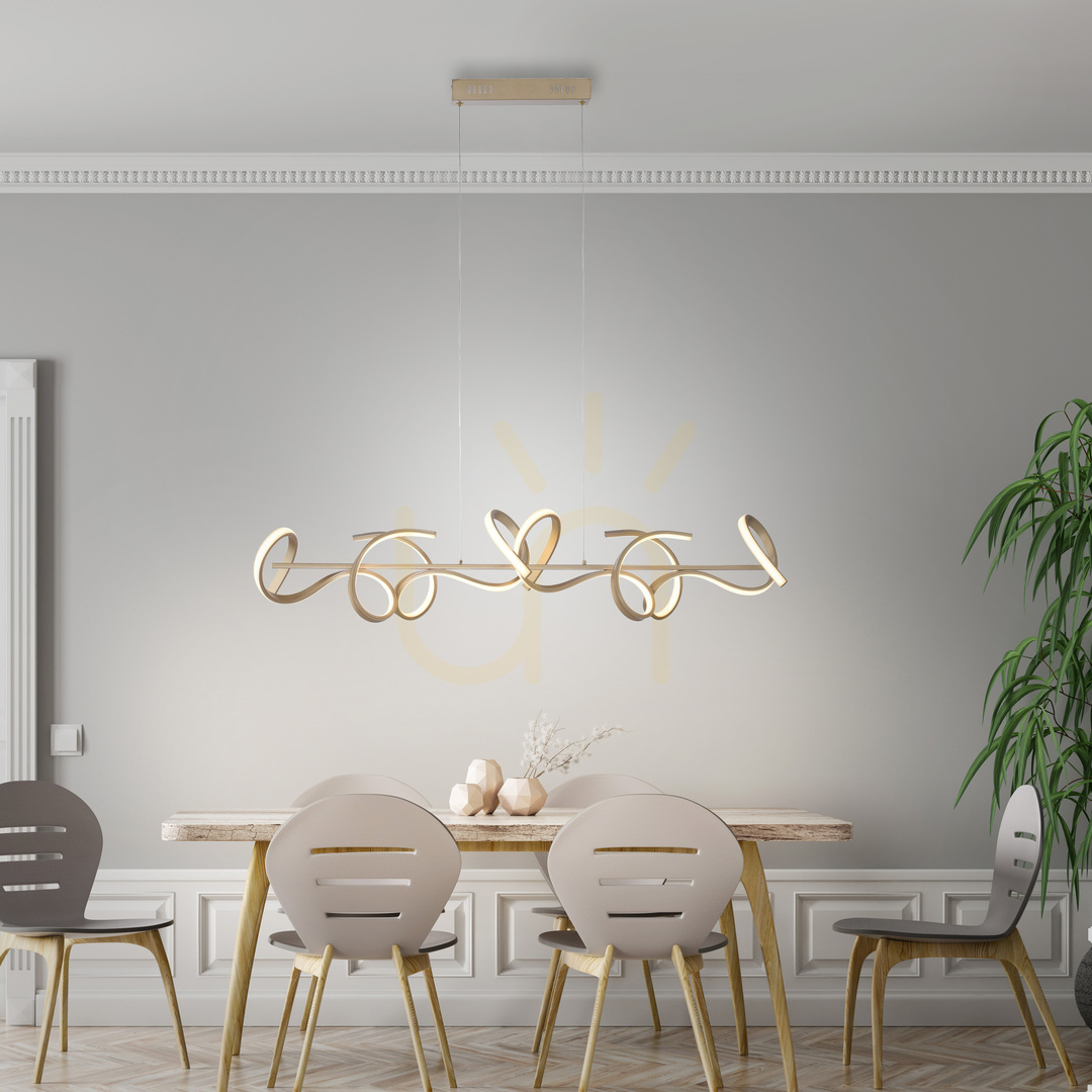 Förhandsvisning CURLS 19033-60 4xLED pendellampa i mässing CURLS 19033-60 4xLED pendellampa i mässing