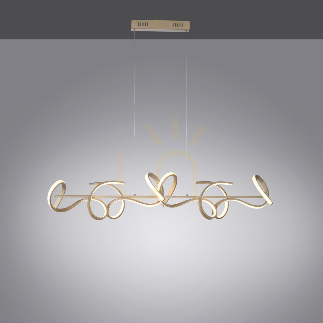 Visa CURLS 19033-60 4xLED pendellampa i mässing CURLS 19033-60 4xLED pendellampa i mässing