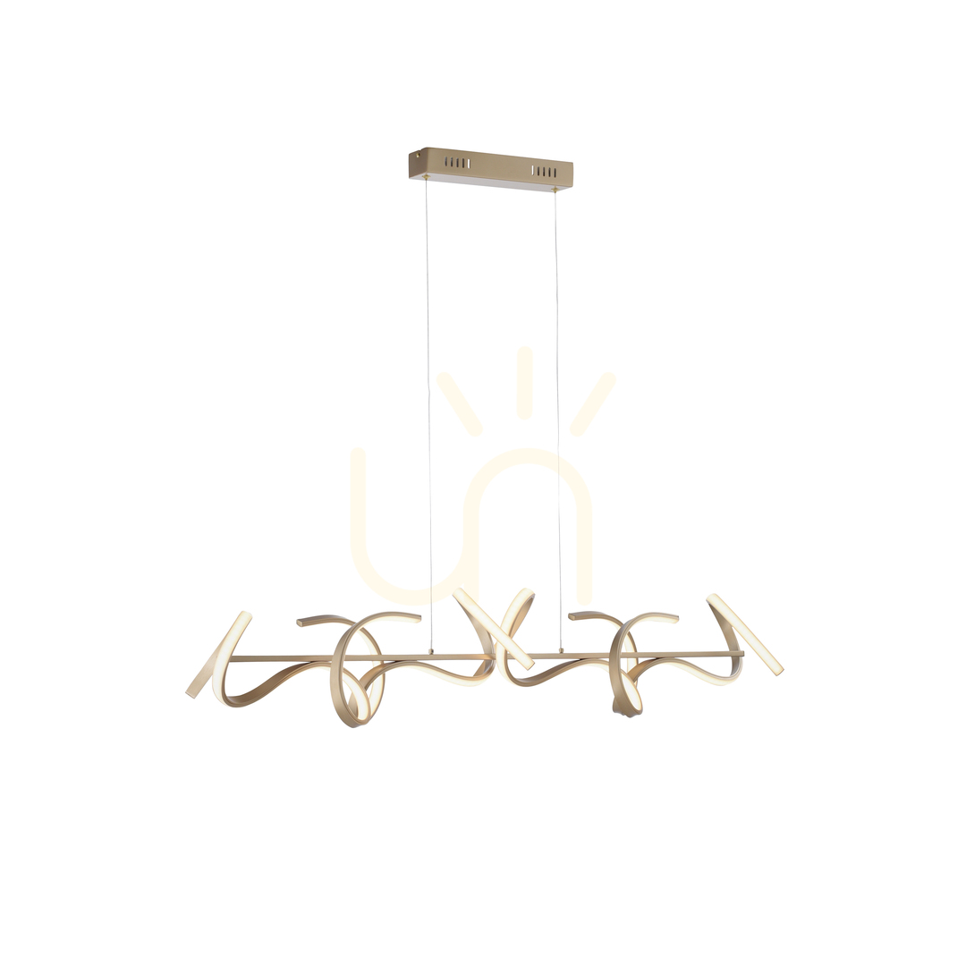 Utsikt CURLS 19033-60 4xLED pendellampa i mässing CURLS 19033-60 4xLED pendellampa i mässing