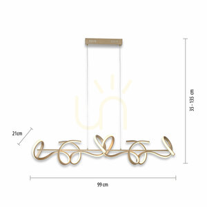 CURLS 19033-60 4xLED pendellampa i mässing 7 CURLS 19033-60 4xLED pendellampa i mässing small 7