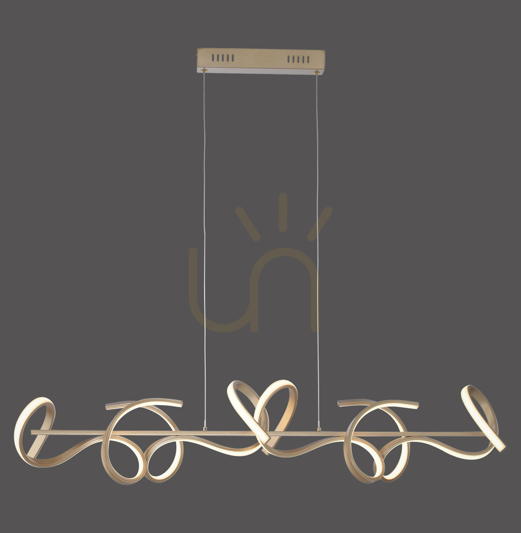 Kontrollera CURLS 19033-60 4xLED pendellampa i mässing CURLS 19033-60 4xLED pendellampa i mässing