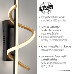 Vägglampa EMANDA 19111-68 Mässing 1xLED small 4