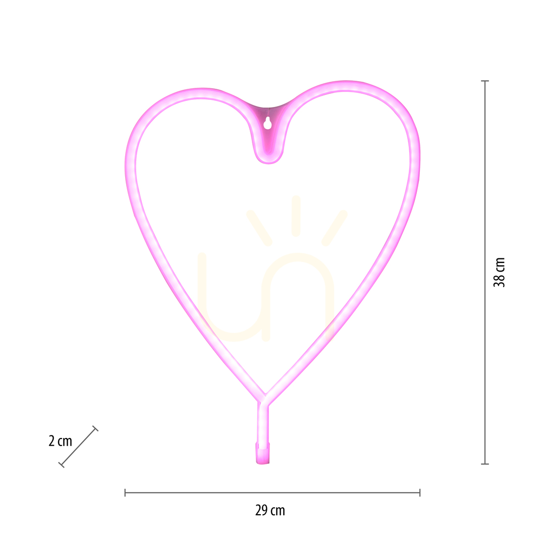 Förhandsvisning NEON-HERZ vägglampa 85020-87 Rosa 1xLED NEON-HERZ vägglampa 85020-87 Rosa 1xLED
