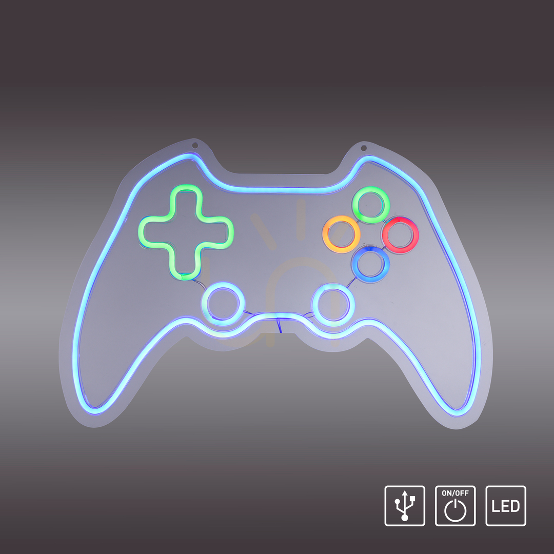 Visa NEON-GAMER vägglampa 85022-70 Multicolor 1xLED NEON-GAMER vägglampa 85022-70 Multicolor 1xLED