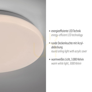 Zuma Line Uranus 14265-16VE vit LED-taklampa 12 W 26 cm small 3