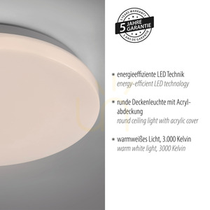 Zuma Line Uranus 14265-16VE vit LED-taklampa 12 W 26 cm small 4