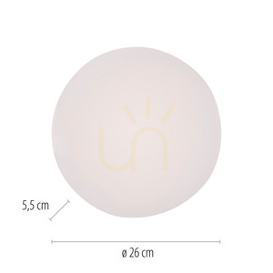 Zuma Line Uranus 14265-16VE vit LED-taklampa 12 W 26 cm small 8