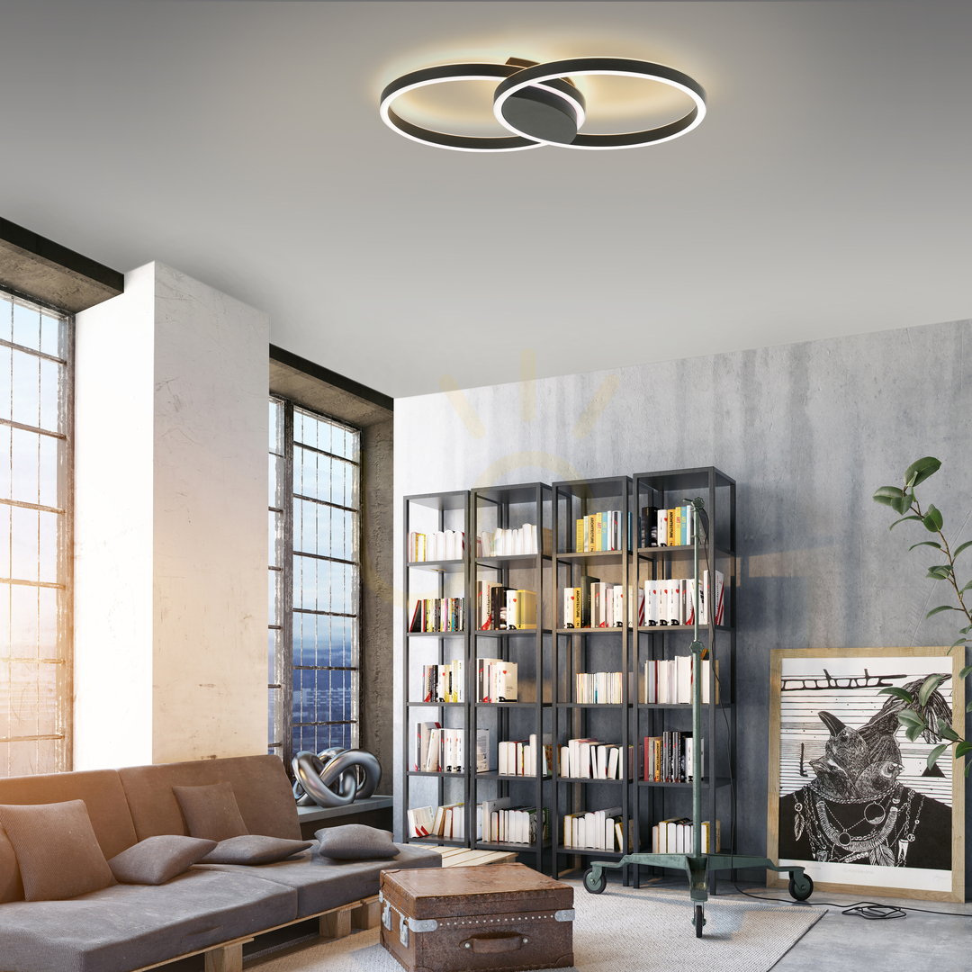 Förhandsvisning Plafond Q-MARKO 6145-18 Svart 2xLED Plafond Q-MARKO 6145-18 Svart 2xLED
