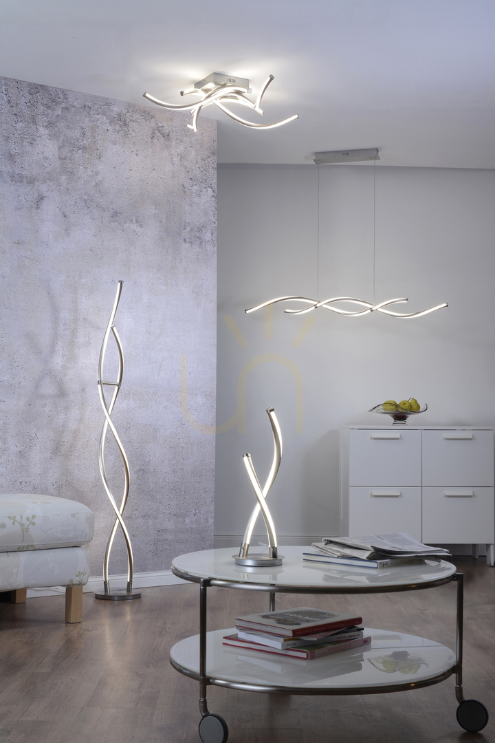 Förhandsvisning Q-MALINA Golvlampa 439-55 Silver 2xLED Q-MALINA Golvlampa 439-55 Silver 2xLED