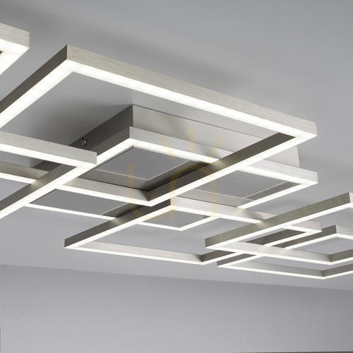 Kontrollera Paul Neuhaus Q-INIGO 6014-55 LED-plafond, stålfärgad, 7 ljuselement, CCT
