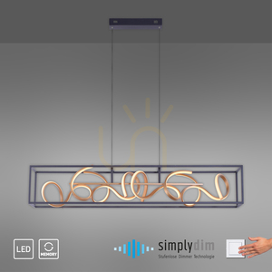 SELINA Pendellampa 2416-18 Svart 4xLED small 8