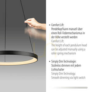 HOOP Taklampa 2851-18 Svart 1xLED small 3