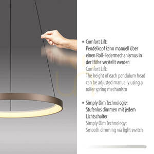HOOP Taklampa 2851-36 Brons 1xLED small 3