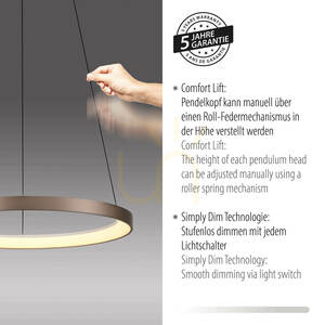 HOOP Taklampa 2851-36 Brons 1xLED small 4