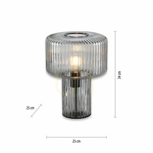 Zuma Line FUNGUS 4092-25 bordslampa i rökfärgat glas 1×E27 small 7