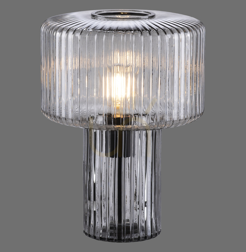 Kontrollera Zuma Line FUNGUS 4092-25 bordslampa i rökfärgat glas 1×E27