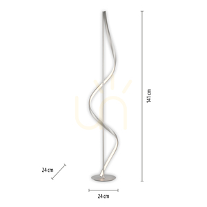 Q-SWING Golvlampa 438-55 Silver 1xLED small 8