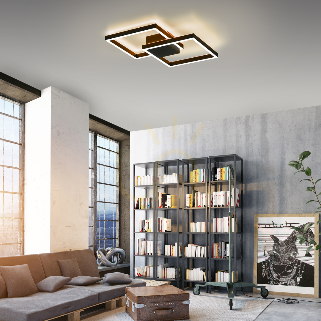 Utsikt Plafond Q-MARKO 6144-18 Svart 2xLED Plafond Q-MARKO 6144-18 Svart 2xLED
