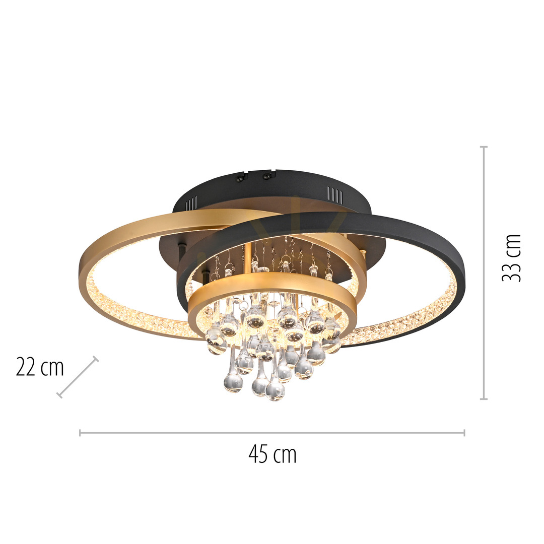 Display Plafond ROTAZO 6267-68 Svart 1xLED Plafond ROTAZO 6267-68 Svart 1xLED