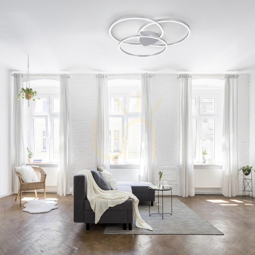 Förhandsvisning Q-KATE plafond 6579-95 Silver 3xLED Q-KATE plafond 6579-95 Silver 3xLED