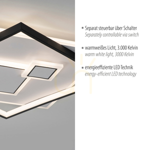 Plafond MAILAK 6390-16 Svart 4xLED small 3