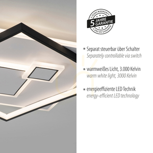 Plafond MAILAK 6390-16 Svart 4xLED small 4