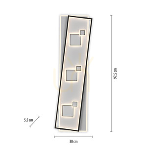 Plafond MAILAK 6391-16 Svart 8xLED small 8